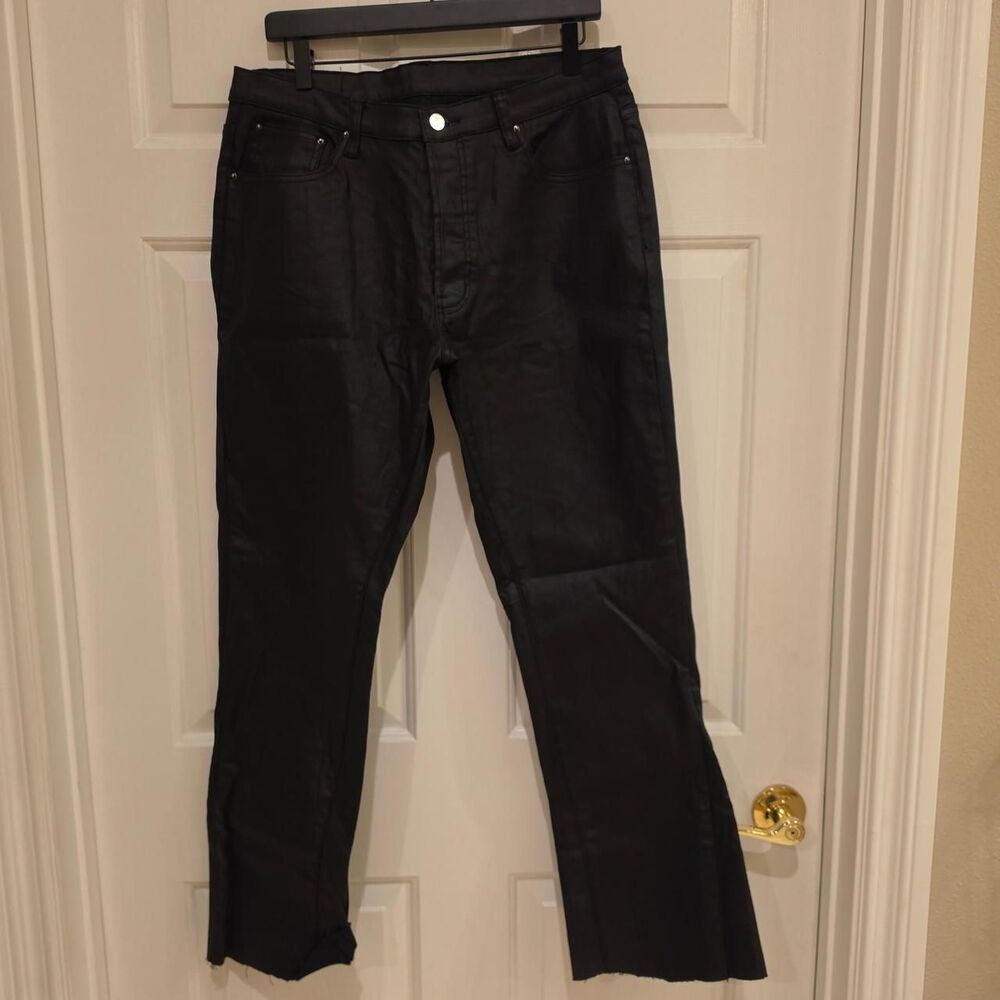 MNML Men's Black Coated Jeans